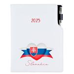 Diár DESIGN denný A5 2025 slovenský - biela - Slovensko - vlajka