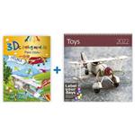 3D Maľovanky - Lietadlo + Nástenný kalendár 2022 - Toys