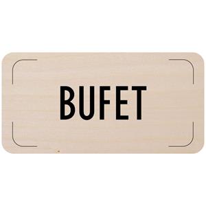 Ceduľka na dvere - Bufet, drevená tabuľka, 160 x 80 mm