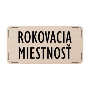 Ceduľka na dvere - Rokovacia miestnosť, drevená tabuľka, 160 x 80 mm