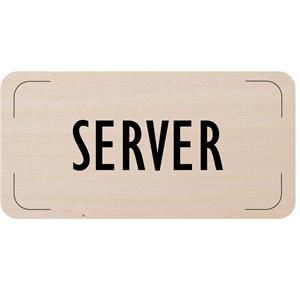 Ceduľka na dvere - Server, drevená tabuľka, 160 x 80 mm