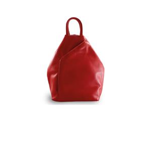 Červený kožený batôžtek