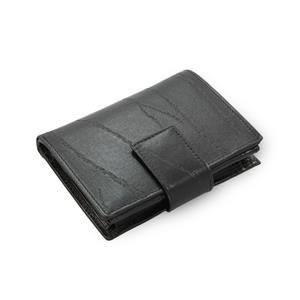Čierna pánska kožená peňaženka a dokladovka so zápinkou