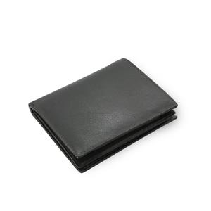 Čierna pánska kožená peňaženka a dokladovka