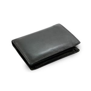 Čierna pánska kožená peňaženka s vloženou dokladovkou