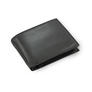 Čierna pánska kožená peňaženka s vnútornou zápinkou