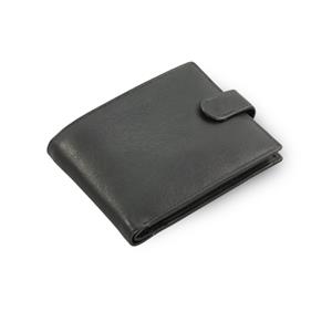 Čierna pánska kožená peňaženka so zápinkou