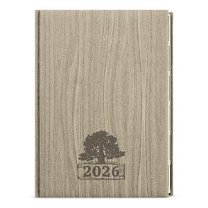 Denný diár 2026 Ctirad s výsekom Wood A5 - svetlo hnedá