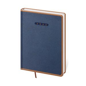 Denný diár A5 2022 Elegant - modro/hnedá