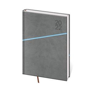 Denný diár A5 2022 Grife - sivo/modrá
