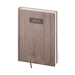 Denný diár A5 2022 Wood - tmavo hnedá