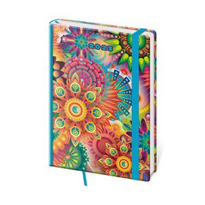 Denný diár A5 2023 Vario s gumičkou - Abstract