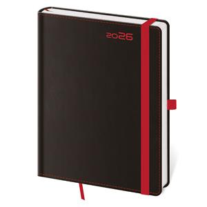Denný diár A5 2026 Black Red