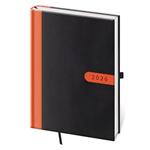 Denný diár A5 2026 Bora - čierno/oranžová