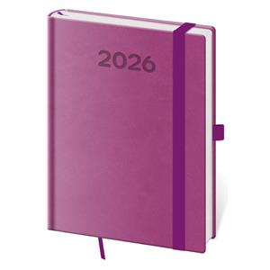 Denný diár B6 2026 Print Pop - fialová
