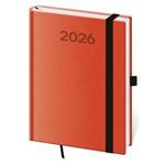 Denný diár B6 2026 Print Pop - oranžová