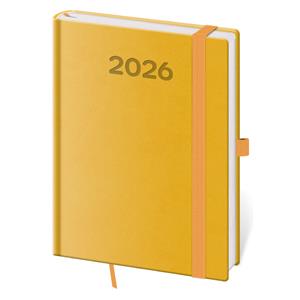 Denný diár B6 2026 Print Pop - žltá