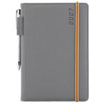 Diár AMOS denný A5 2027 slovenský - sivá/oranžová gumička