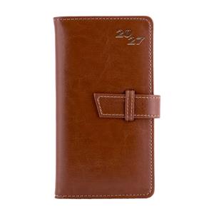 Diár BELT týždenný vreckový 2027 polský - hnedá/béžová