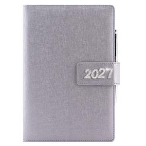 Diář BRILIANT denní B6 2027 - stříbrná