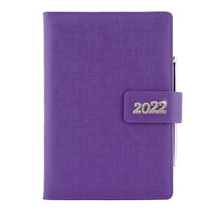Diár BRILIANT denný B6 2022 - fialová