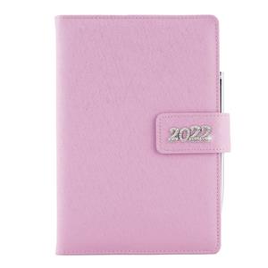 Diár BRILIANT denný B6 2022 - svetlo ružová