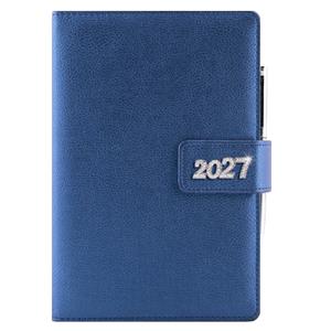 Diár BRILIANT denný B6 2027 polský - modrá
