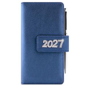 Diár BRILIANT týždenný vreckový 2027 polský - modrá
