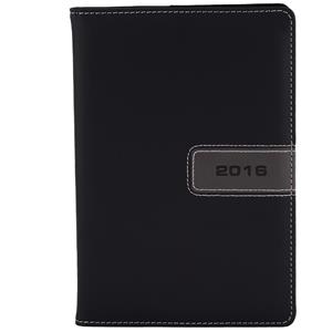 Diár český denný A5 Riga - čierna/sivá