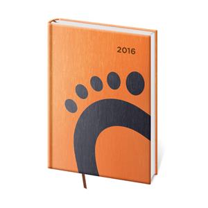 Diár denný 2016 A5 Cat - oranžová-čierna
