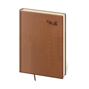 Diár denný 2016 A5 Manchester - hnedá