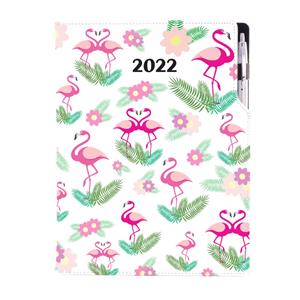 Diár DESIGN denný A4 2022 - Plameniak