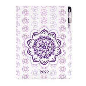 Diár DESIGN denný A4 2022 poľský - Mandala fialový