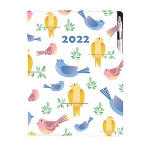 Diár DESIGN denný A4 2022 - Vtáky