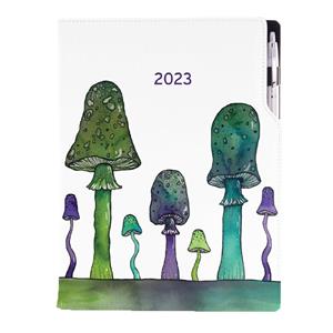 Diár DESIGN denný A4 2023 - Huby