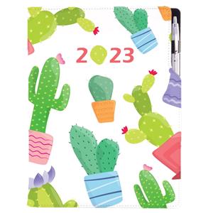 Diár DESIGN denný A4 2023 - Kaktus