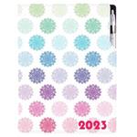 Diár DESIGN denný A4 2023 - Mandala farebný