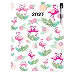 Diár DESIGN denný A4 2023 - Plameniak