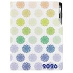Diár DESIGN denný A4 2026 - Mandala farebná