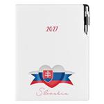 Diár DESIGN denný A4 2027 - biela - Slovensko - vlajka