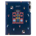 Diár DESIGN denný  A4 2027 český - modrá - Hotel