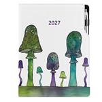 Diár DESIGN denný A4 2027 - Huby
