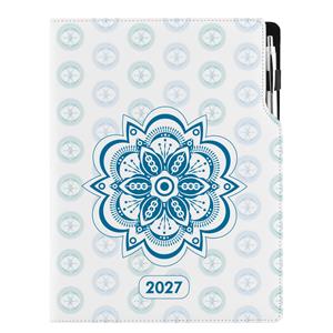 Diár DESIGN denný A4 2027 - Mandala modrá