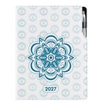 Diár DESIGN denný A4 2027 - Mandala modrá