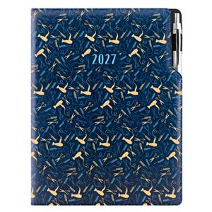 Diár DESIGN denný A4 2027 poľský - modrá - Kaderník