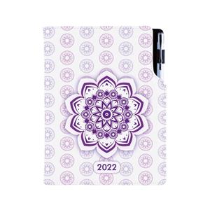 Diár DESIGN denný A5 2022 český - Mandala farebný falový