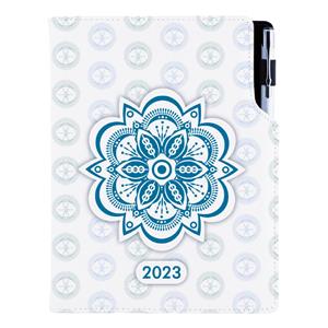 Diár DESIGN denný A5 2023 slovenský - Mandala modrý