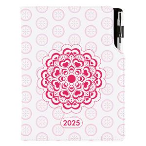 Diár DESIGN denný A5 2025 slovenský - Mandala červený