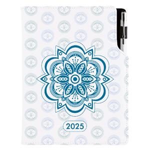 Diár DESIGN denný A5 2025 slovenský - Mandala modrá