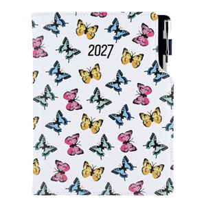 Diár DESIGN denný A5 2027 poľský - Motýle farebné
